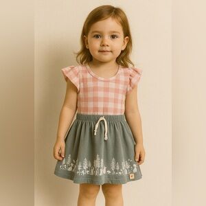 Morley Girls Blue Ruffle Cotton Dress | Size 3Y